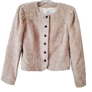 Vintage Wool Blend Jacket Concepts in Sport Wear Size  Small Fuzzy Preppy